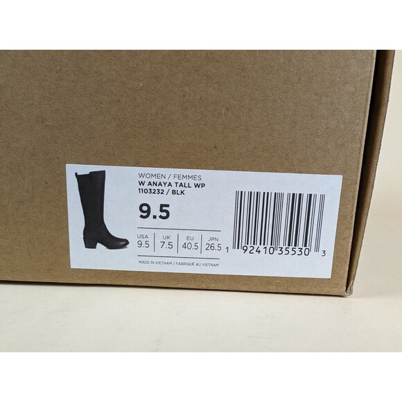 Teva Tall Boots Womens 9.5M Anaya Waterproof Tall Black Leather Heeled Shoes NWB - Picture 12 of 12